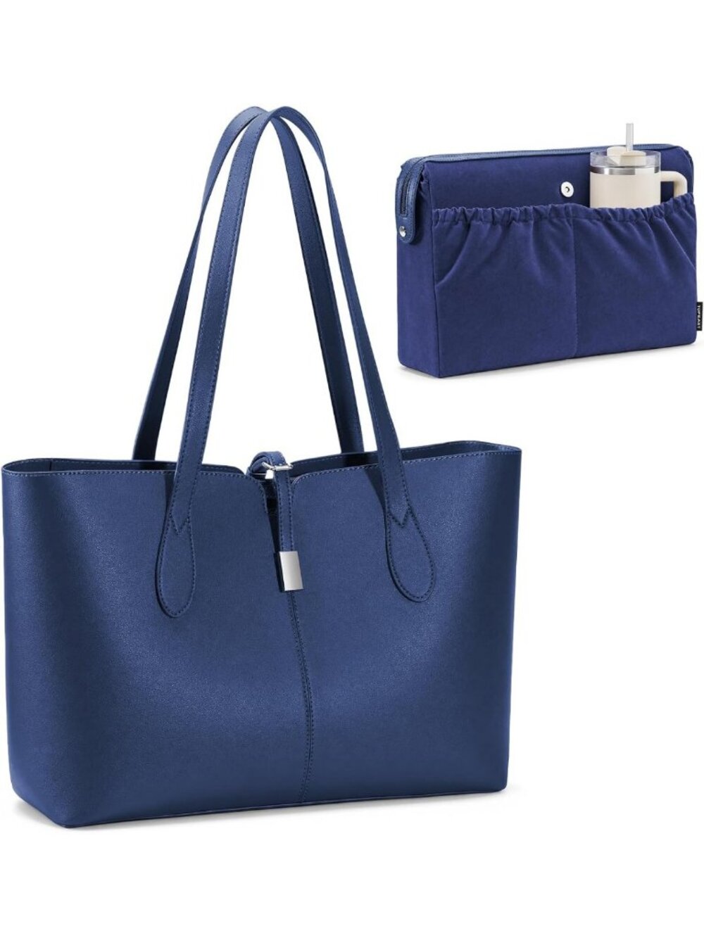 Stylish 15.6" Tote Bag for Women | Work Handbag with Removable Laptop Sleeve